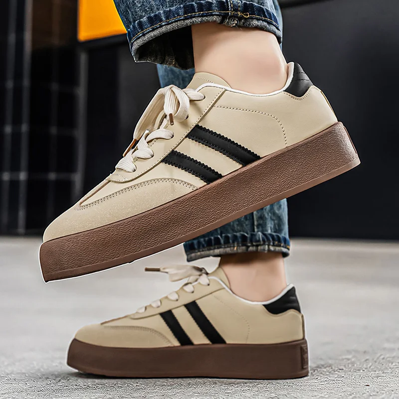 Zapatos de diseño clásico para hombre, zapatillas deportivas informales, cómodas zapatillas con plataforma, zapatillas de skate para hombre, calzado deportivo antideslizante para actividades al aire libre, zapatillas de entrenamiento para hombre.
