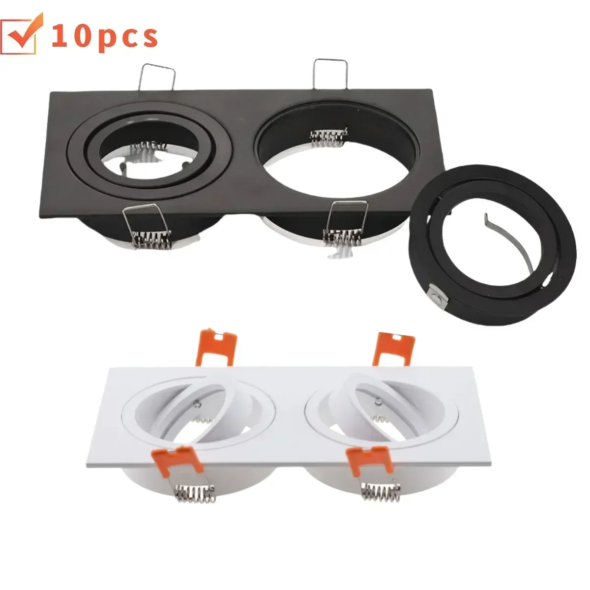 

LED Dimmable Downlight COB LED Spot Light Square Bright Recessed White Black Decoration Ceiling Lamp Black/White