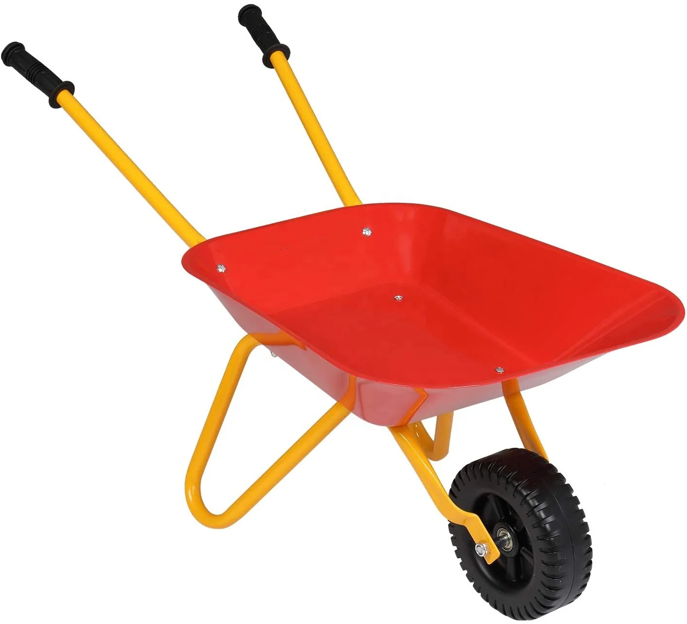 Wholesale sturdy outdoor children's garden toy trolley with rubber handle, suitable for sand and snow tools