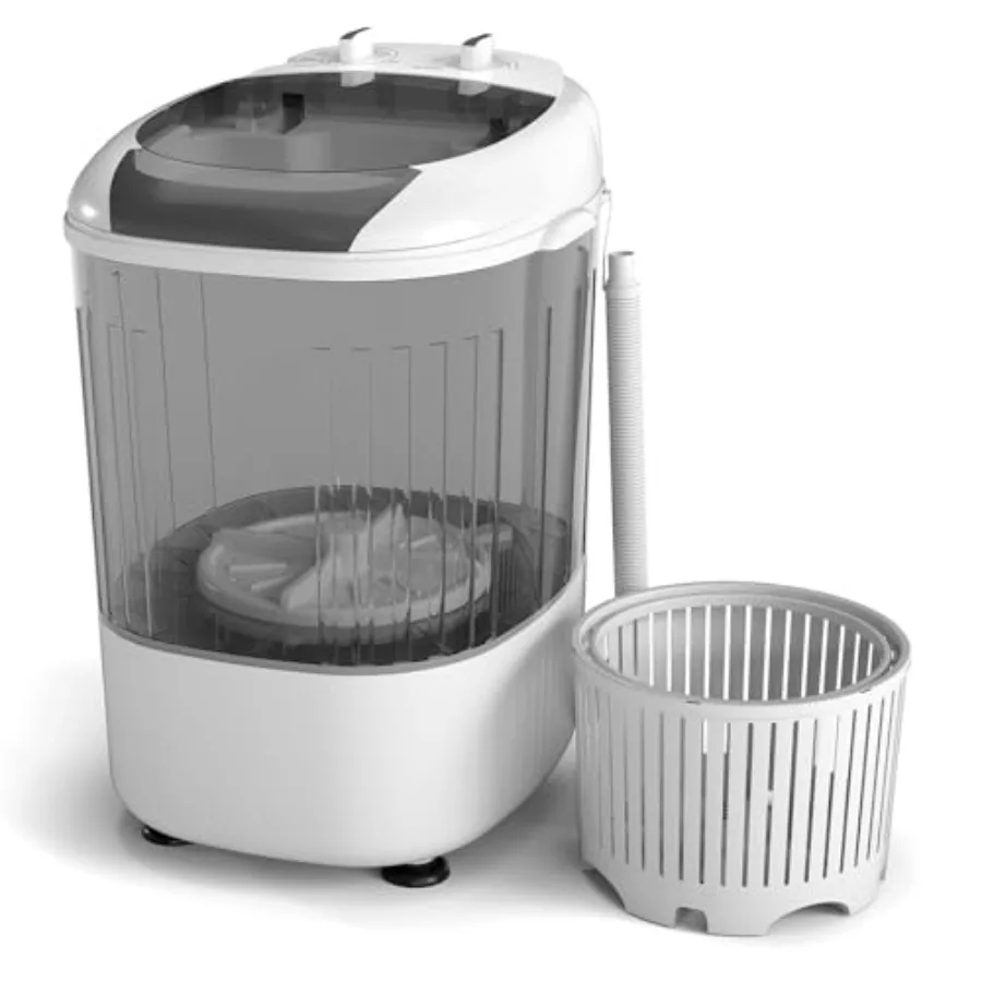 

Compact Mini Portable Washing Machine with 5.5 lbs Capacity Featuring Spin Tub and Drain Hose for Convenient Laundry Solutions