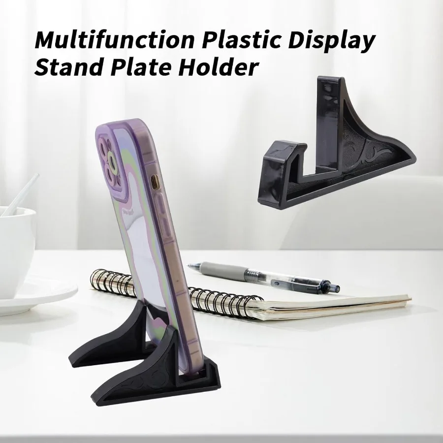 Semetall 2 pacote multution plástico expositor placa titular pequeno quadro de imagem preto