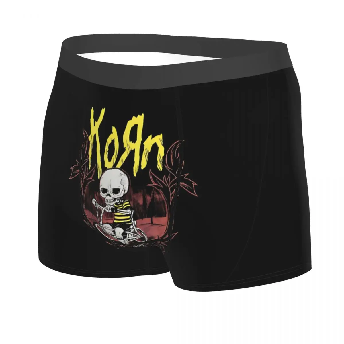 Custom Korns Heavy Metal Music Hard Rock Boxer Shorts For Men 3D Printed Band Underwear Panties Briefs Breathable Underpants