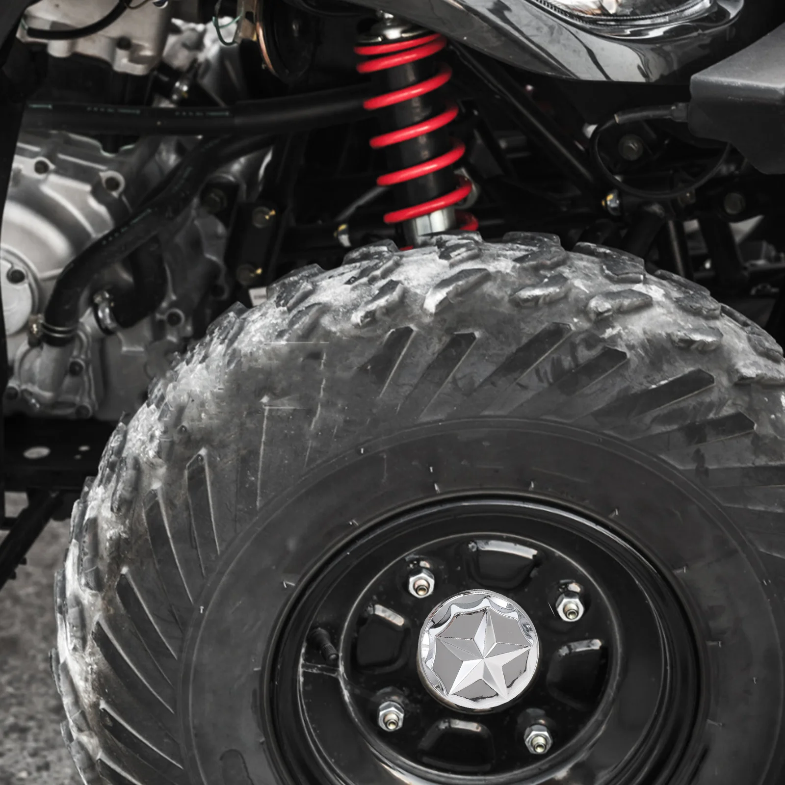 

4Pcs Rim Hubcap for Go Kart Atv Utv Drift Car - Plastic Wheel Center Caps Sandproof Lightweight Modern Style Easy Install Auto