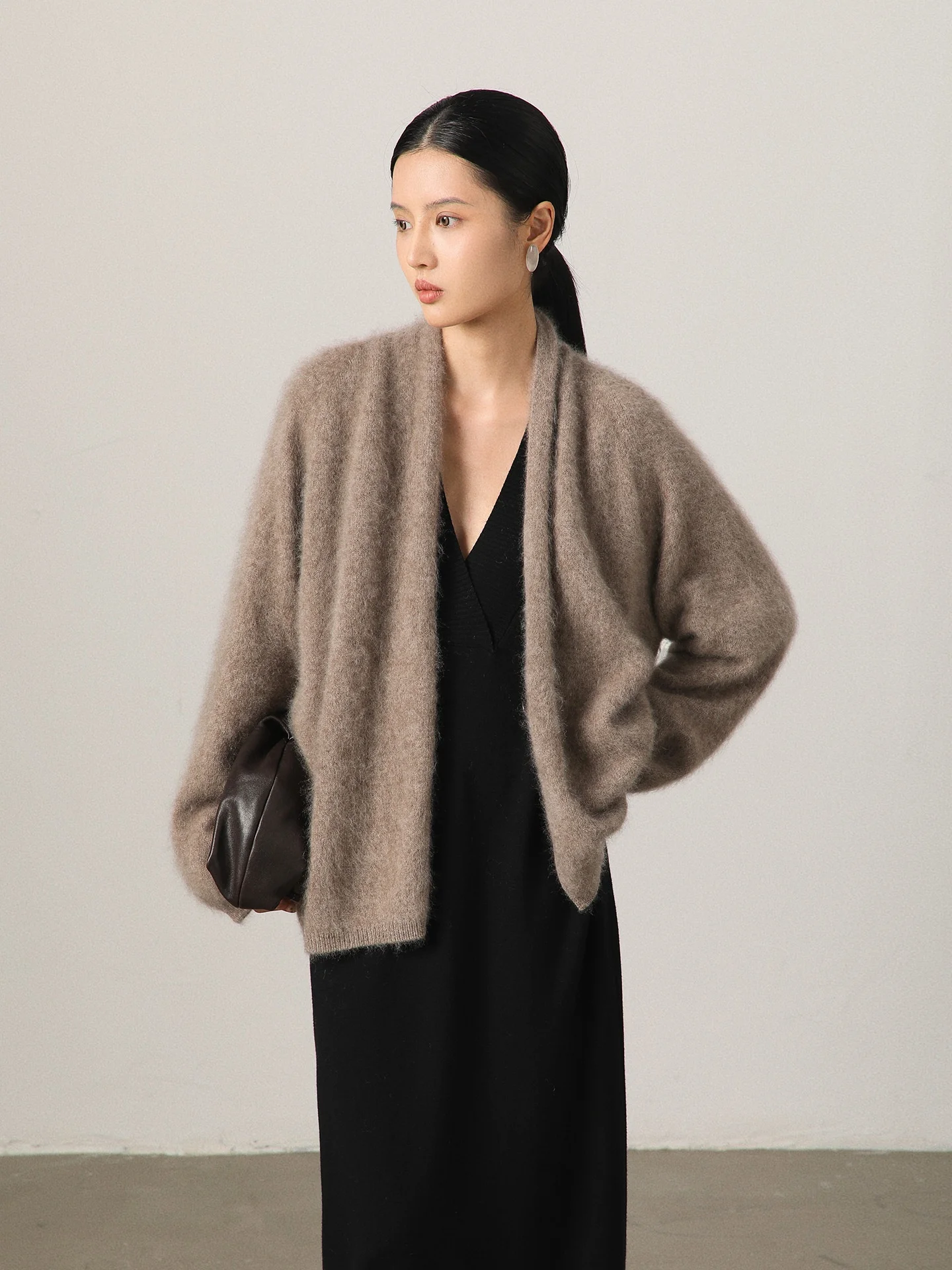 

Кардиган Vimore "Roufui" из 100% шерсти, мягкий вязаный свитер, верхняя одежда, с длинными рукавами, V-образный вырез, теплый, осенне-зимний, повседневный стиль