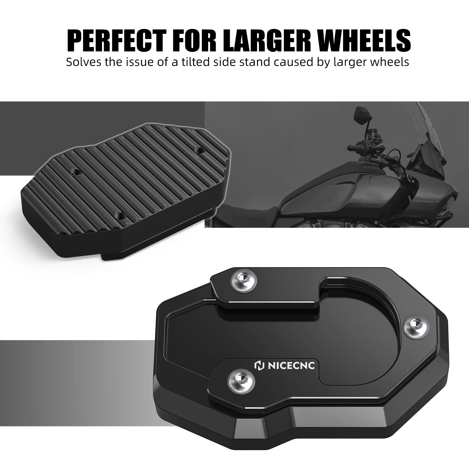 Für Harley Sportster S RH1250S 2021-2024 Ständer Seitenständer Extender Pad RH 1250 S RH1250 S RH 1250S 2021 2022 2023 2024 – Detail 6