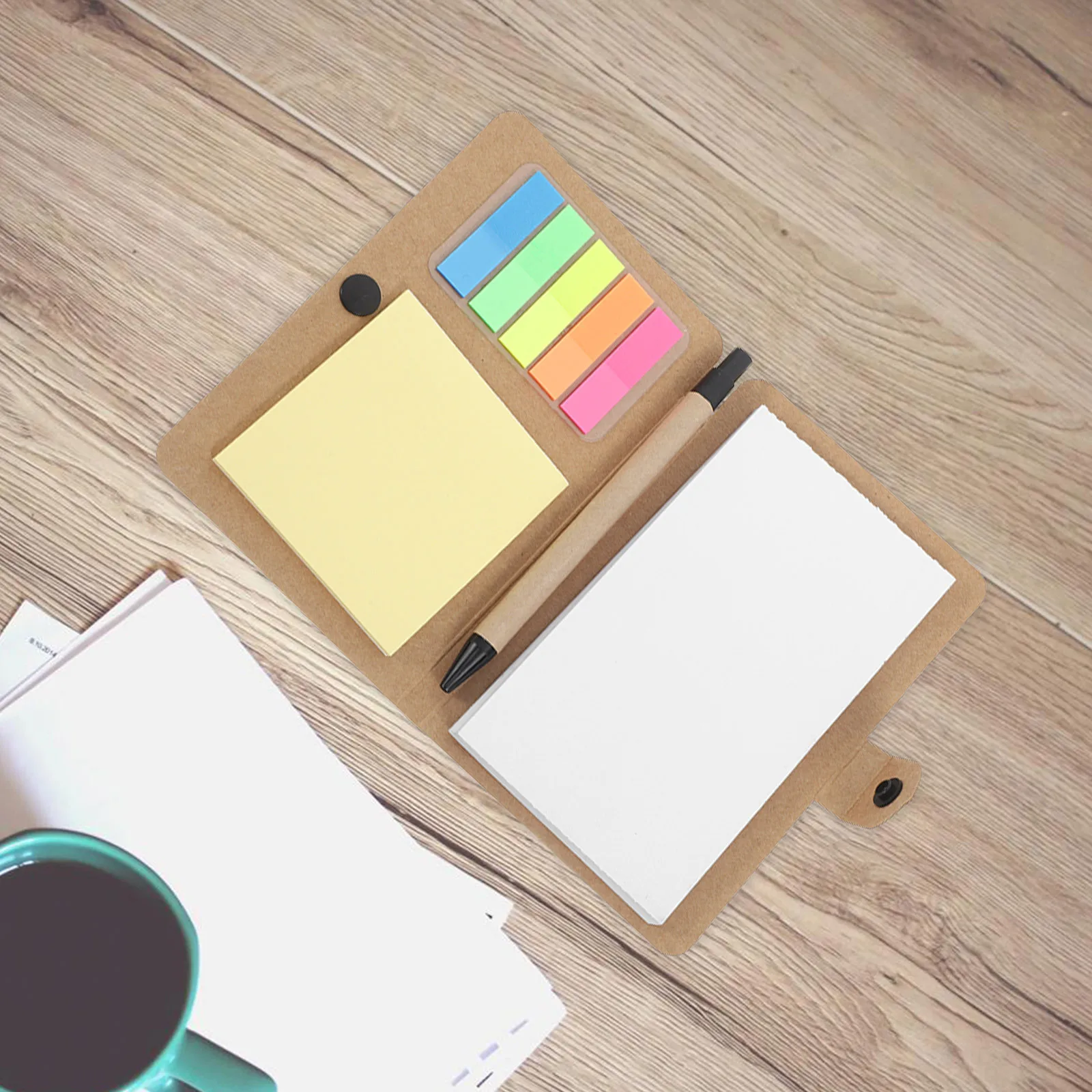 Caderno de negócios com abas porta-canetas Caderno espiral compacto Material escolar de escritório