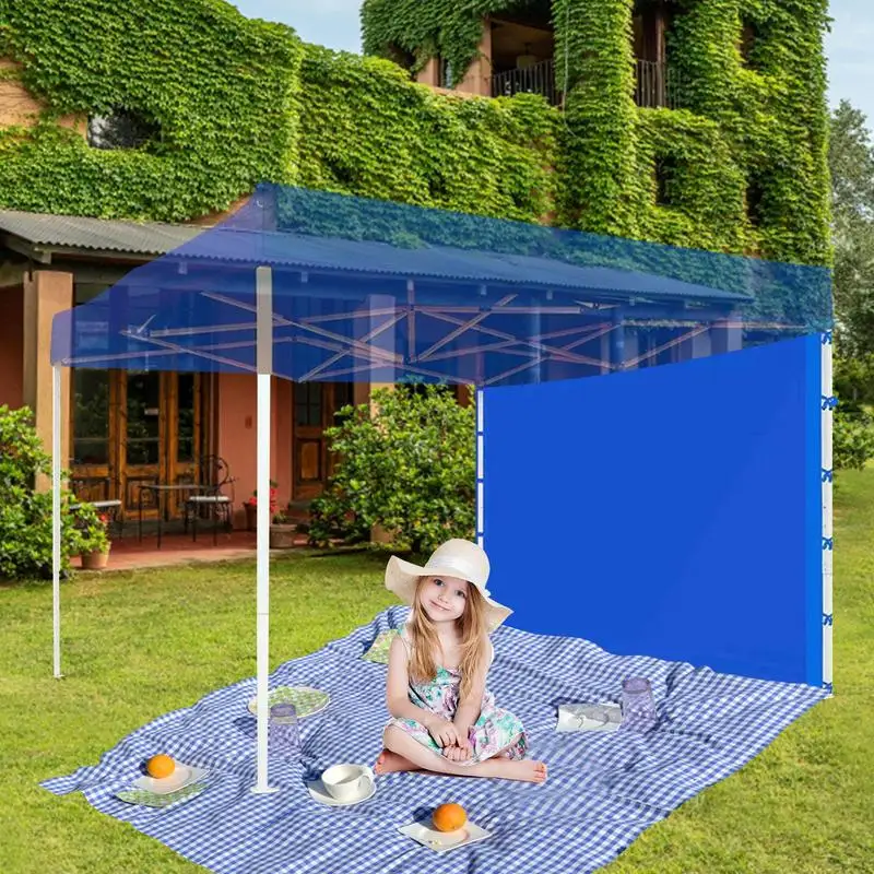 Outdoor Folding Tent Cloth Side Wall Rainproof Waterproof Tent Gazebo Garden Shade Shelter Side Wall Without Canopy Top&Frame