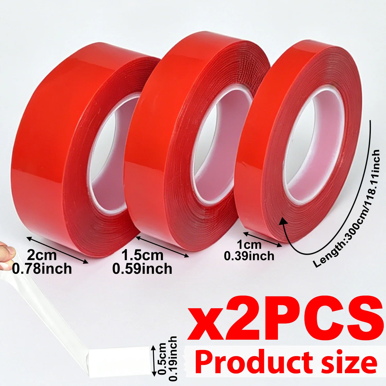 600CM Extra Strong Double Sided Tape Adhesive Car Special Tear Off Without Leaving Traces High Viscosity Mounting Fixing Sticky