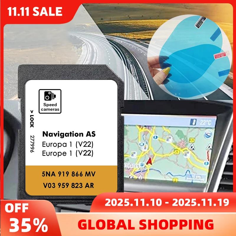 

Новейшая SD-карта V19 2024 для Volkswagen MIB2, открытая медиа-карта Sat Navi, Европа с противотуманными наклейками