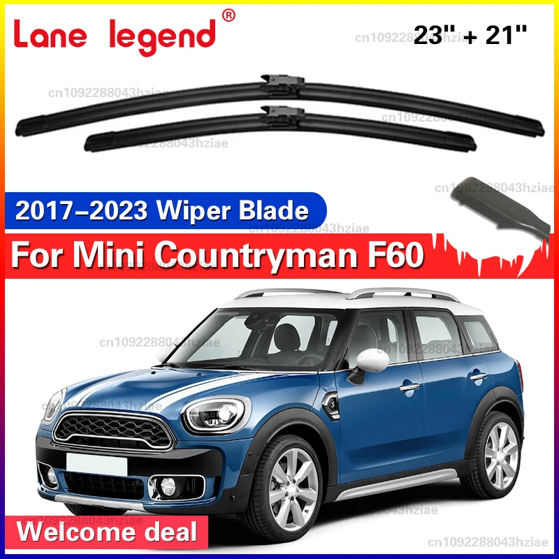 Für Mini Countryman F60 2017-2023 Scheibenwischer vorne, 2 Stück, HD, leise, langlebig, Kfz-Wischer-Windschutzscheiben-Zubehör, 23 Zoll + 21 Zoll