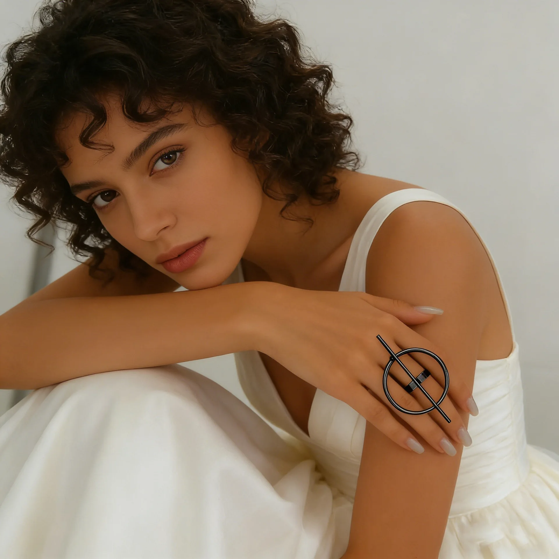 Geometric Open Circle & Vertic - Formal Wear Jewelry For Women ulasan dan harga