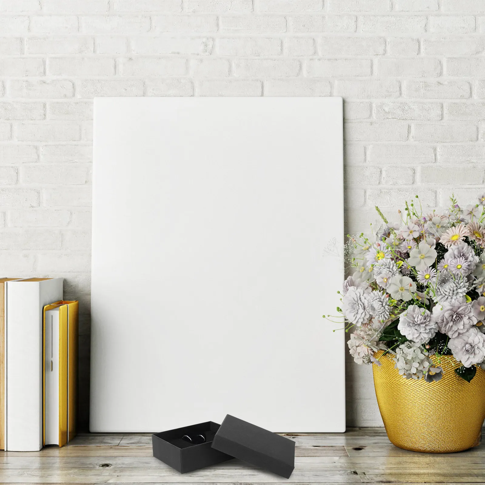 

10pcs Jewelry Box Kraft Paper Black Sturdy Storage For Ring Necklace Bracelet Earrings Organizer Multi-Purpose Case Display