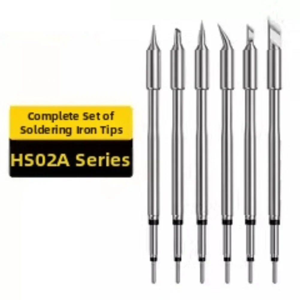 6pcs Soldering Iron Tips For HS-02A Soldering Iron DWS-200 Soldering Station Electronic Repairs Easy To Use