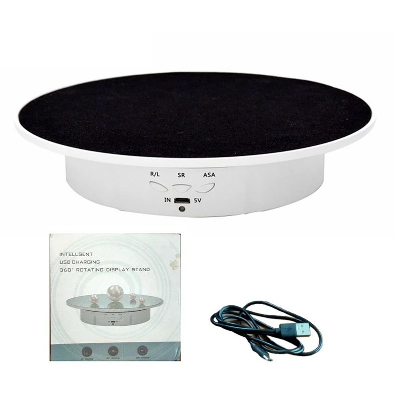 Top-Rechargeable Automatic Revolve Live Jewelry Artifacts Video Electric Rotational Table Panoramic Display Table