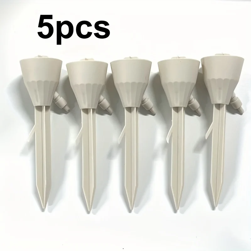 5-Pack Automatic Plant Watering Devices, Adjustable Drip Irrigation Stakes, Self-Watering Spikes for Indoor & Outdoor Plants