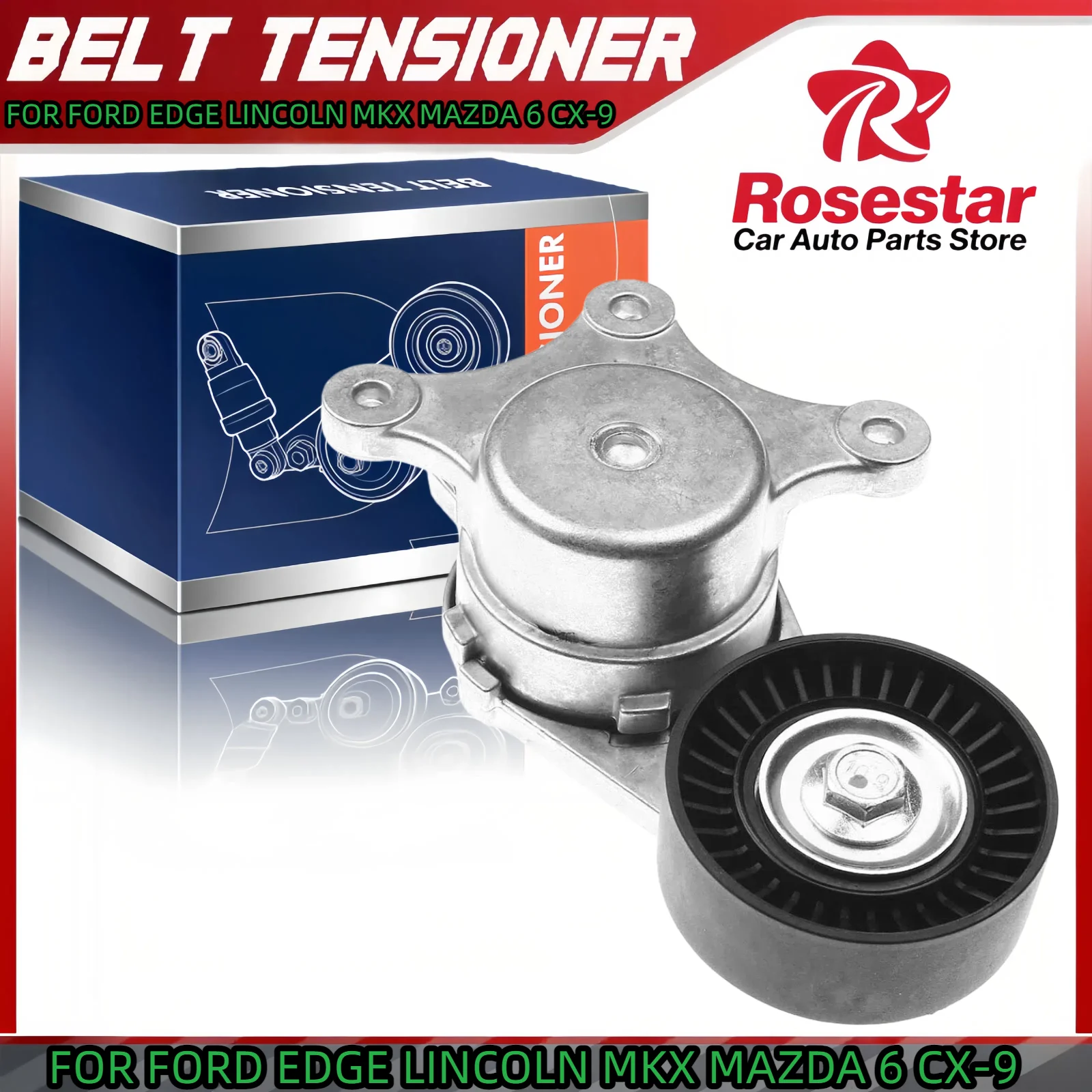 

Натяжитель ремня в сборе и шкив для Ford Lincoln Mazda Mercury 2007-2019 3,5 л 3,7 л 7T4E6B209EC 7T4Z6B209AA 8T4E6B209AA 8T4Z6B209A