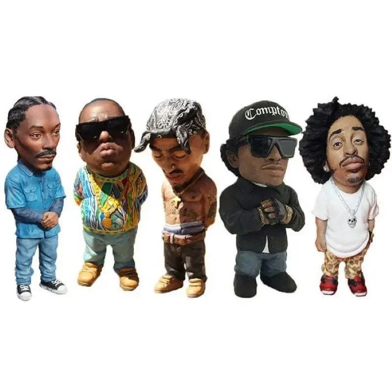 Fun Hip Hop Rapper Funny Bro Figurine Model Resin Statue for Home Indoor Outdoor Sculptures Car Decoration Garden Ornaments Gift