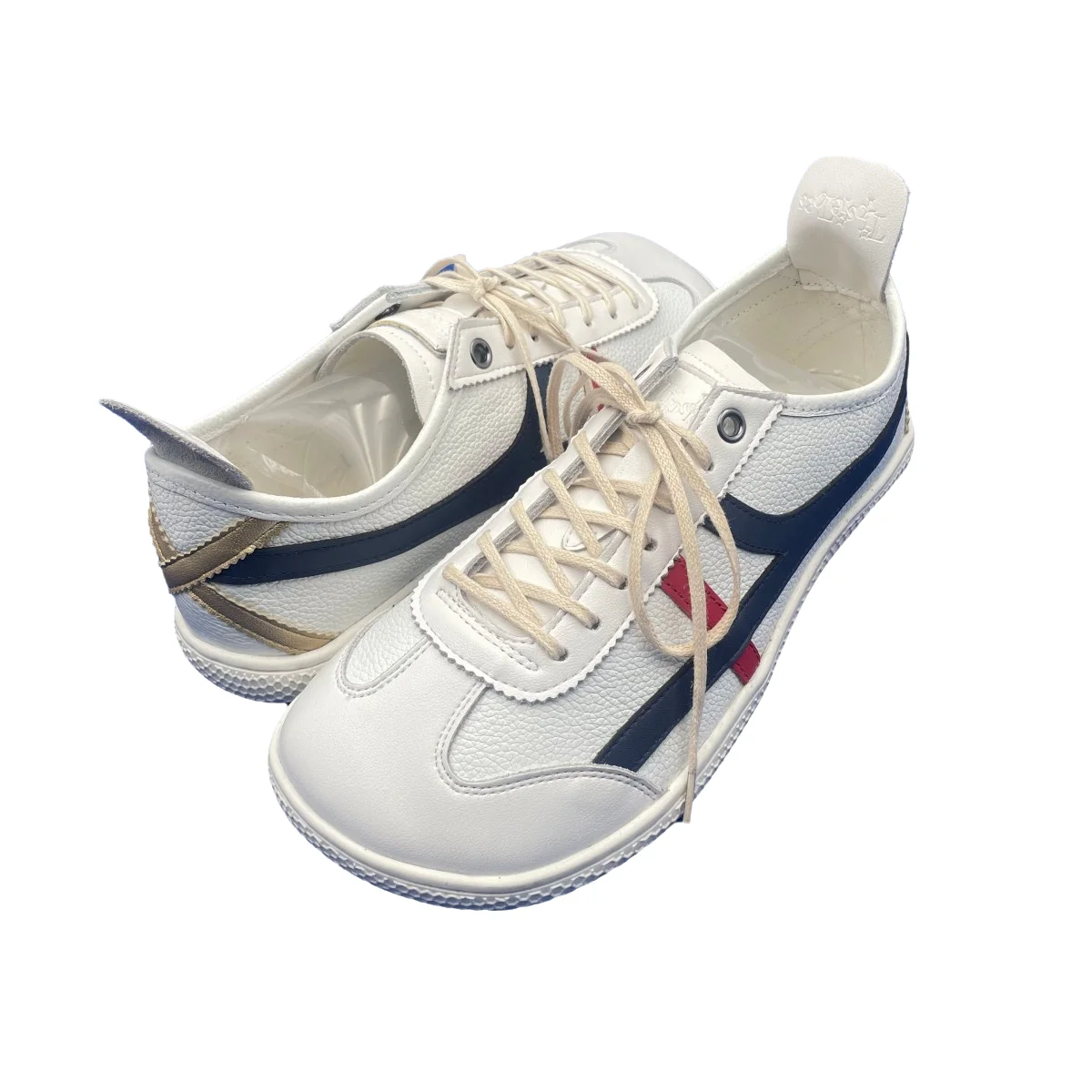 Tipsietoes Sprinng Autumn Genuine Leather Barefoot Sneaker Women Flat Soft Thin Out Sole Zero Drop Wider Toe Box Light Weight