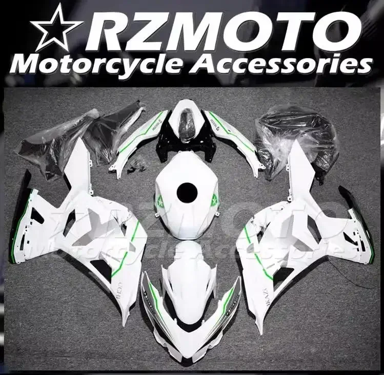 4Gifts New ABS Motorcycle Fairings Kit Fit For Kawasaki EX 250 400 2019 2020 2021 2022 2023 19 20 21 22 Bodywork Set White