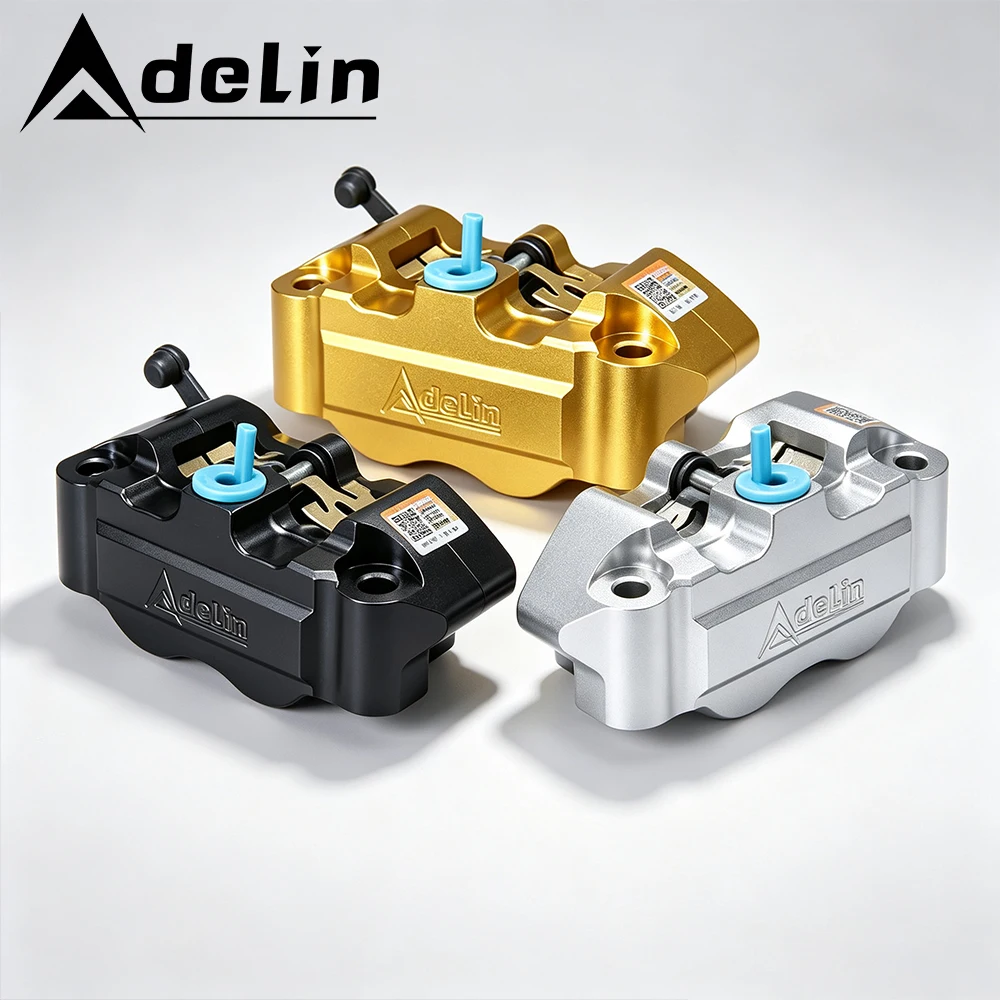 Adelin CNC ADL‑4 25x4mm Piston Brake Caliper 82mm Mounting Hole Disc Brake Pump For Motorcycle Yamaha BWS Scooter Moped Motobike