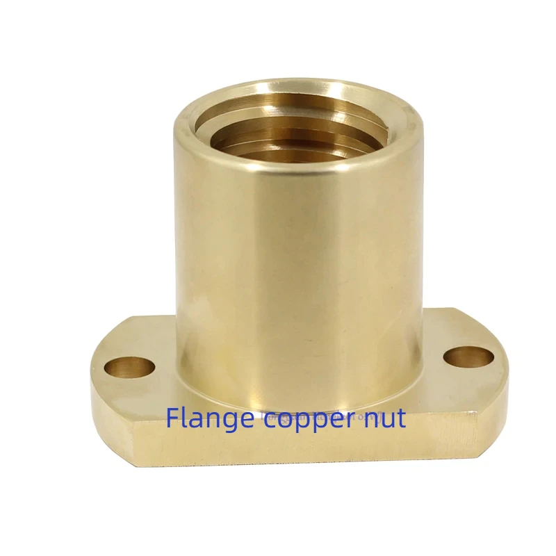 Flanged Brass Nut Double-Cut Locking Square Trapezoidal Nut Trapezoidal Screw Left/Right Hand Thread T10-T40