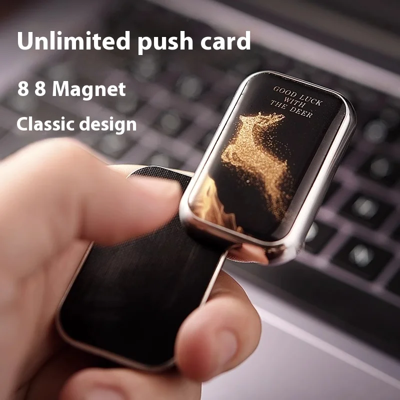 BingFruit EDC Moneta magnetica a scatto in acciaio inossidabile Push Finger Giocattolo antistress Lega metallica Posizione infinita Fidget Spinner