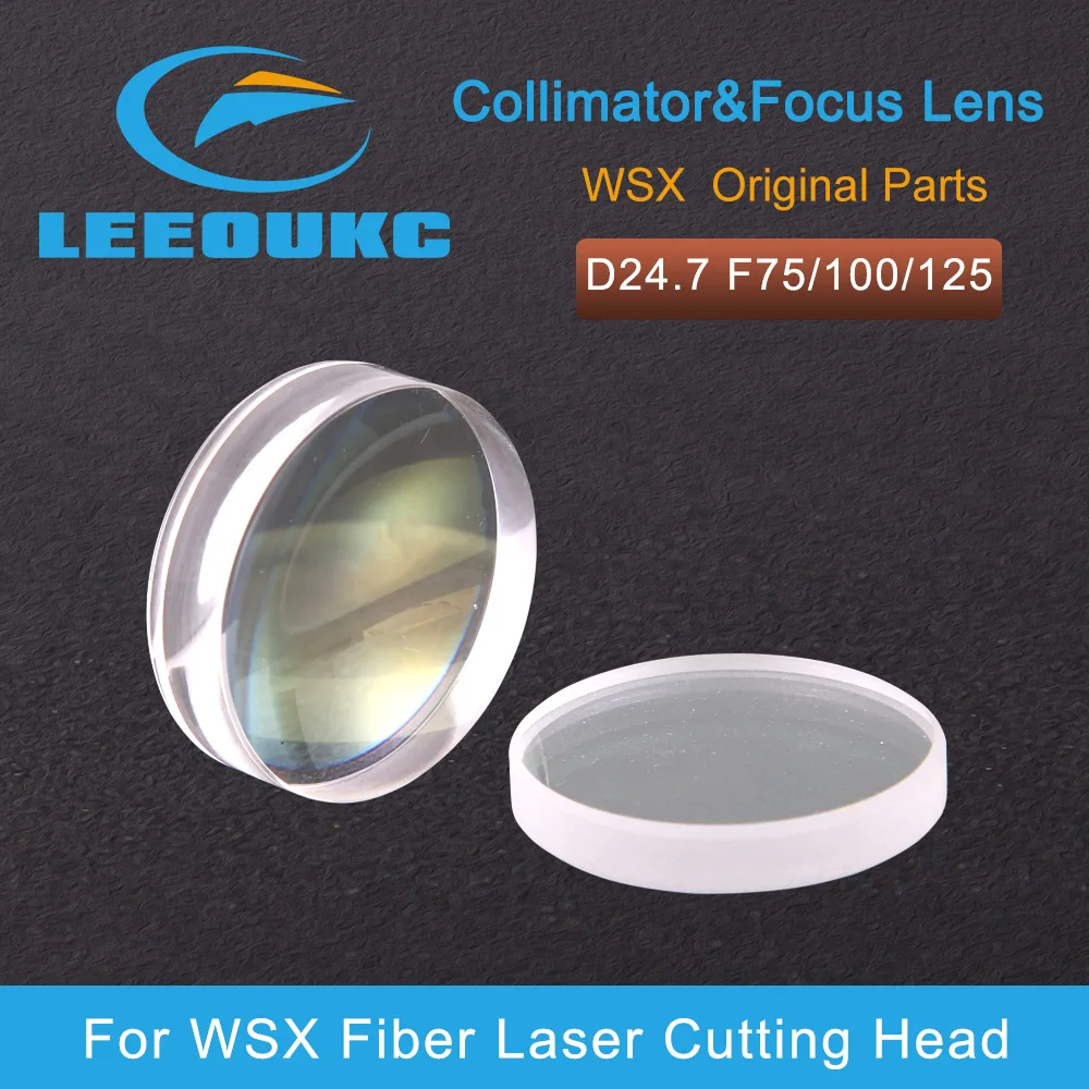 Original WSX Focus&Collimator Lens Dia.24.7 F75/100/125mm for WSX laser Head SW15E  biconvex mirror crescent 0-2000W