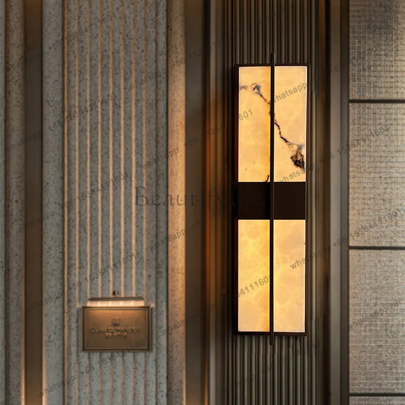 Modern simple new Chinese lobby imitation marble dining corridor aisle luminous object