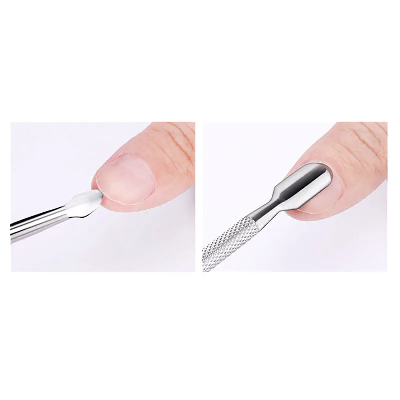 3 Pcs Nail Cuticle Nipper Scissors Trimmer Clipper Dead Skin Fork Remover Plier Pusher Stainless Steel Nail Art Beauty Tools