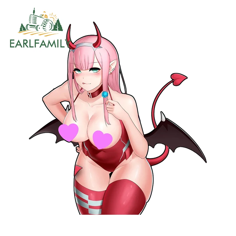 

EARLFAMILY 13 см × 12 см, экспозиция на грудь, две автомобильные наклейки, Привлекательная модель, модная Водонепроницаемая модель мотоцикла, автомобиля, Стайлинг