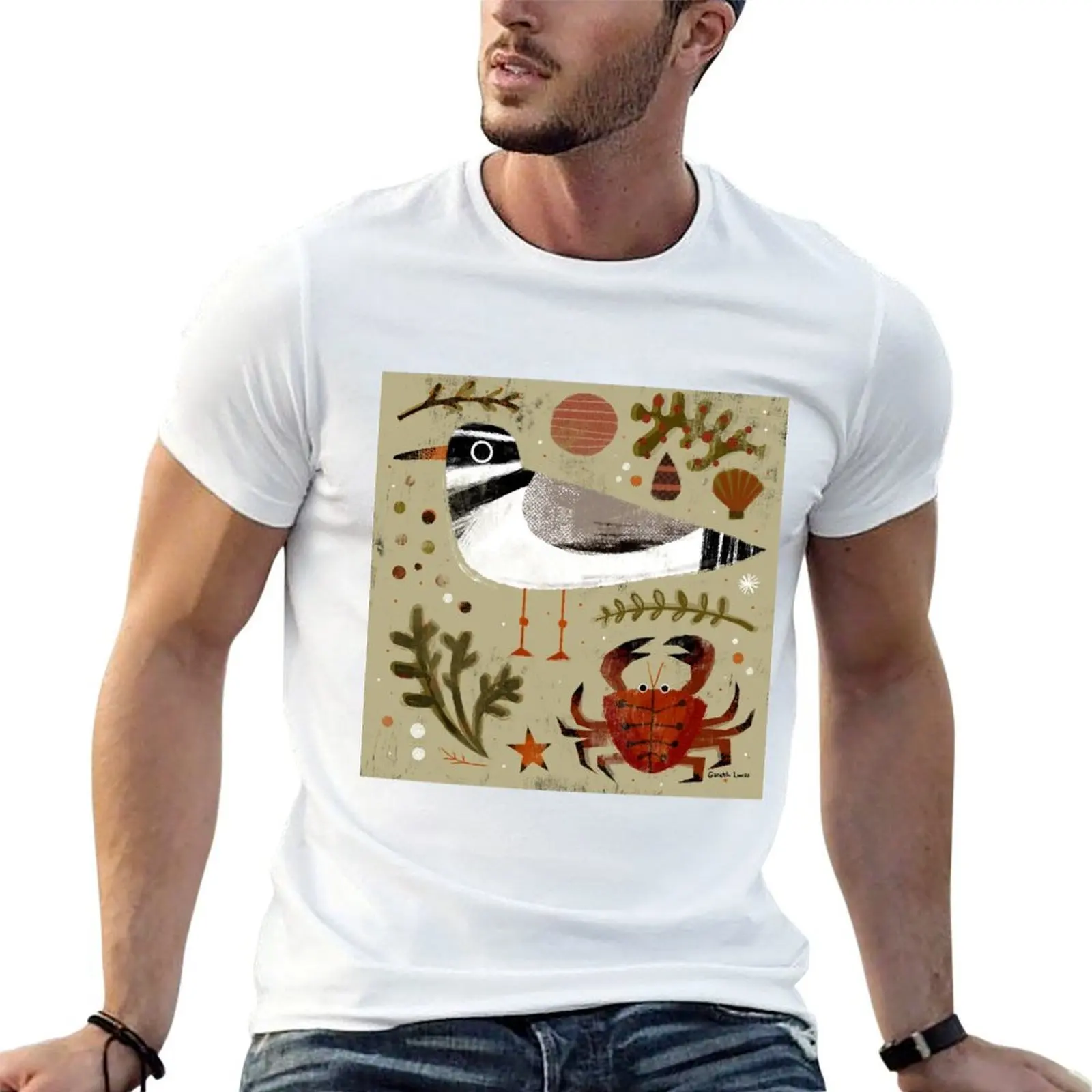 

Plover and Crab T-Shirt cotton tshirt 100% man graphic t shirt T-Shirt