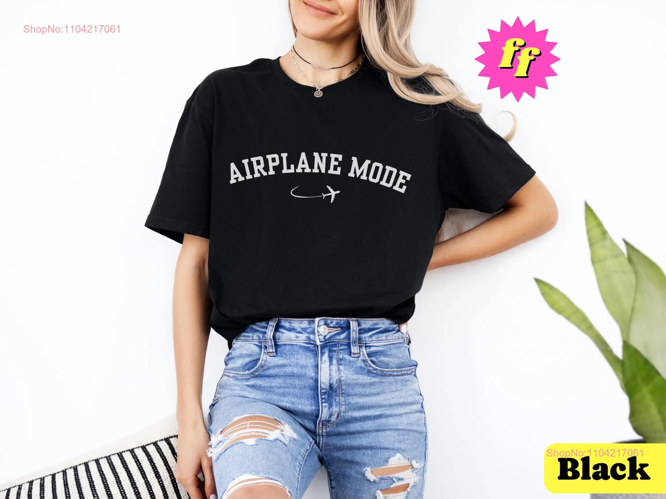 Airplane Mode T Shirt Travel Lover Vacation Airport Flight Attendant Funny Vacay Vibes Pilot Traveler