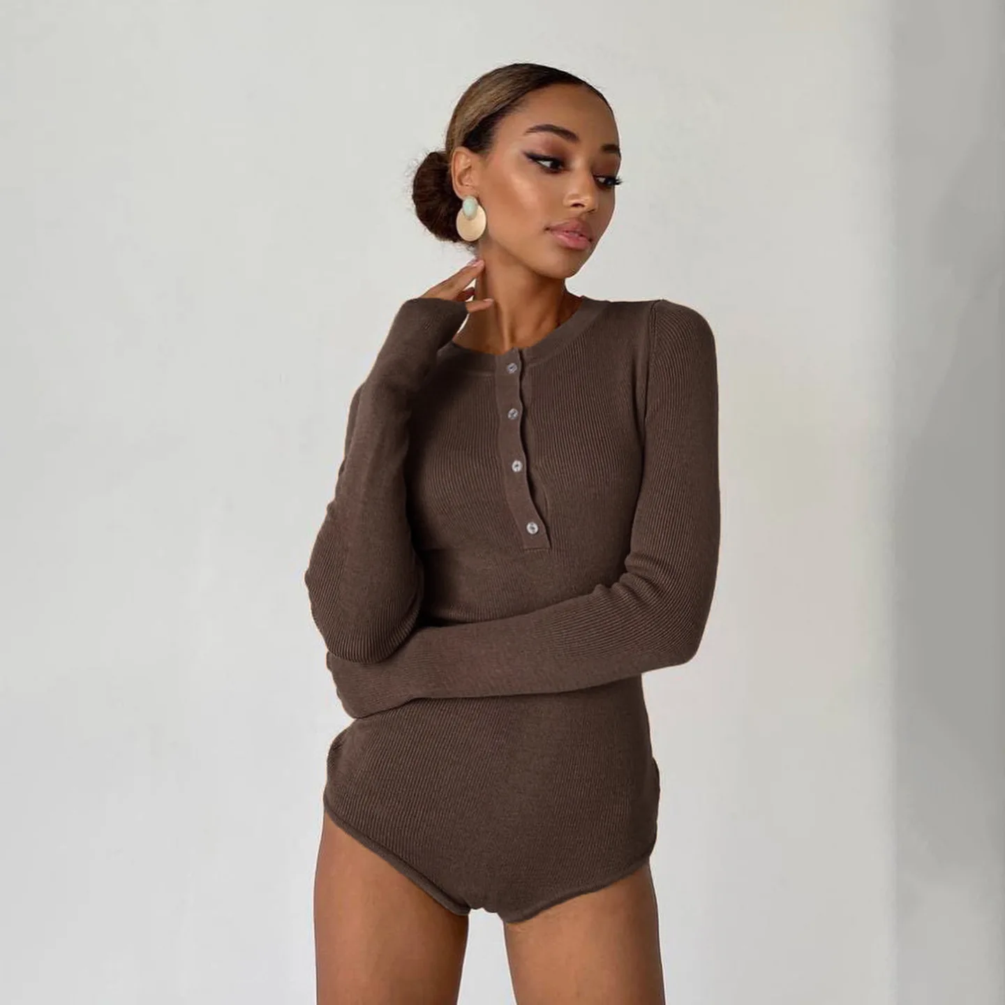 

Женская вязаная облегающая кофта с открытым воротником, осенне-зимняя, винтажная, модная, базовая одежда