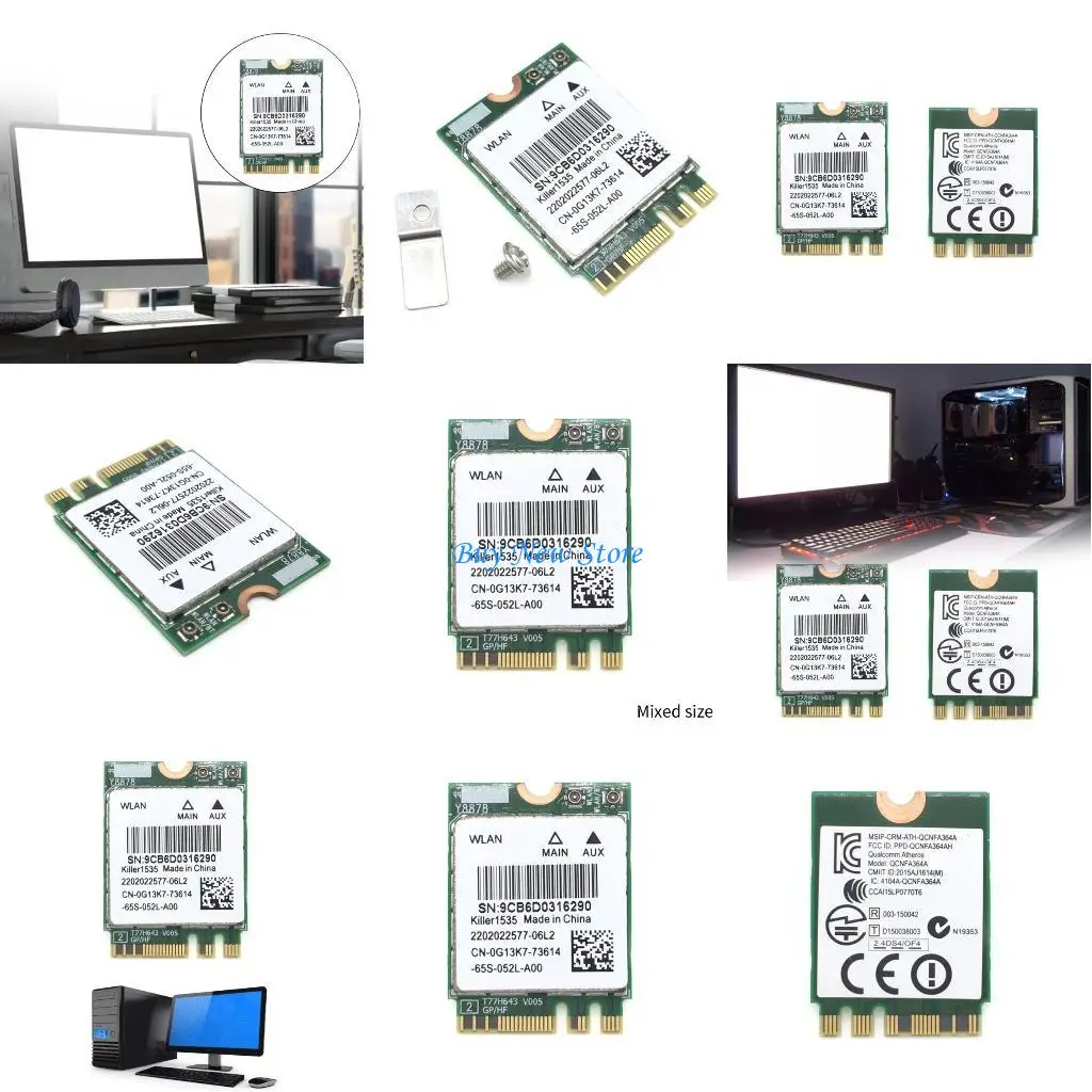 

20CE 1200M Killer1535 Двухдиапазонная беспроводная сетевая карта NGFF WIFI-карта для ноутбуков