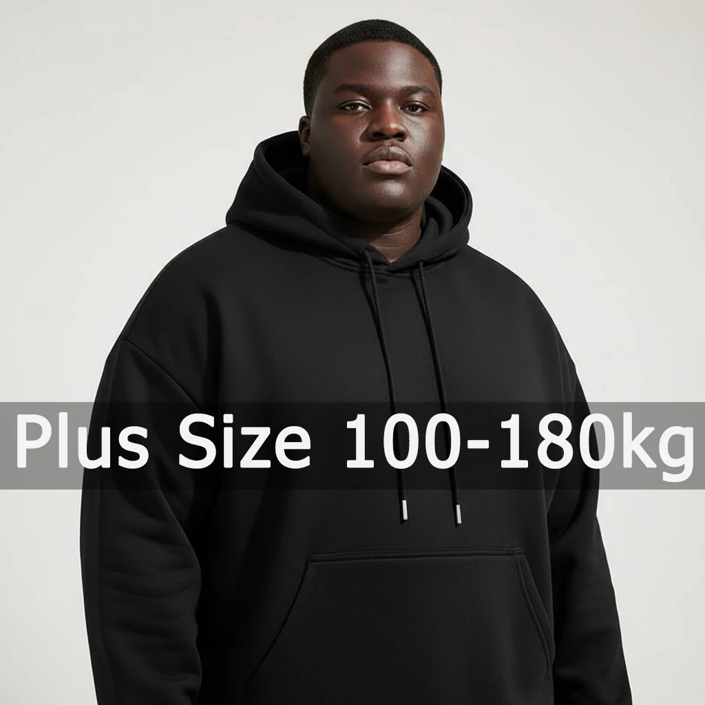 Plus Size Men Hoodi… - image