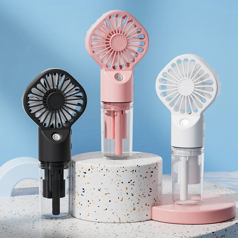 

Portable Handheld Spray Fan Water Spray Mist Fan Student Dormitory Mini Fan Summer Supplies Outdoor Cooling Tool