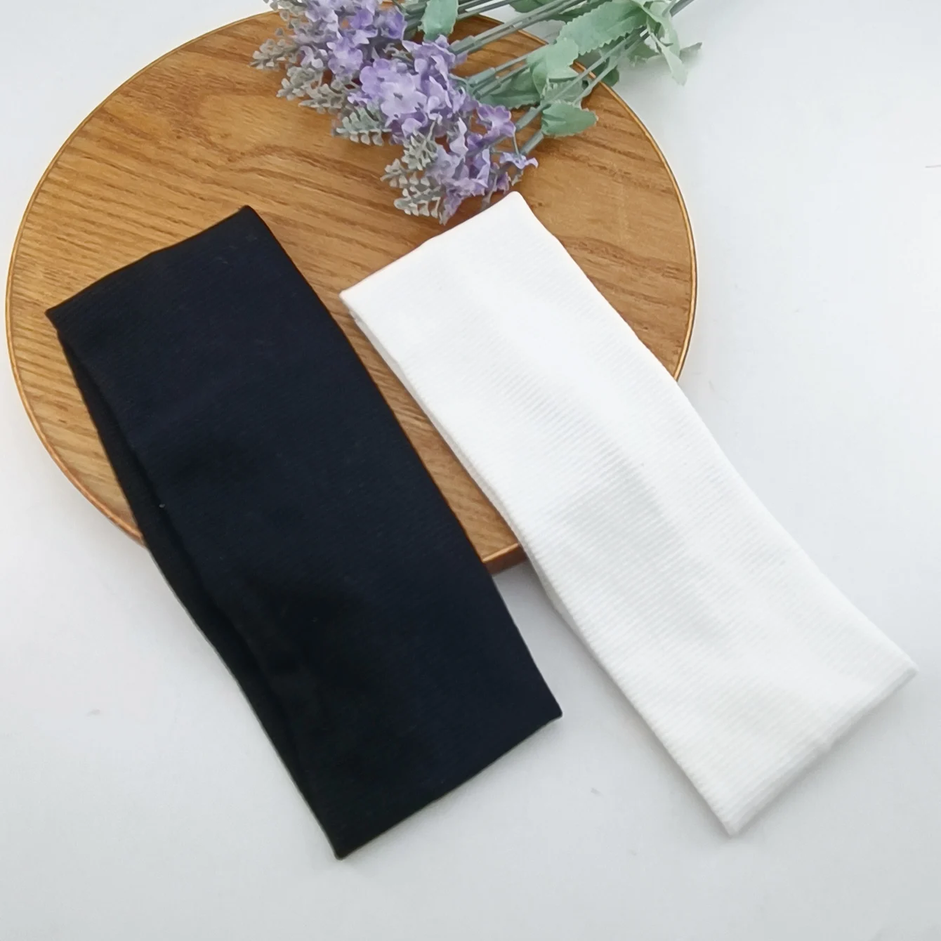 قطعتان من أربطة الشعر المرنة ذات اللون الصلب للنساء والرجال، عصابة رأس للجري واللياقة البدنية والرياضة واليوجا وإكسسوارات عصابة رأس للفتيات