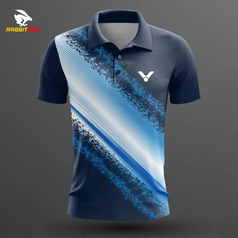 2024 personalizza camicie da Badminton Casual estive Polo sportiva a maniche corte da uomo maglietta da ping pong Running t-shirt da uomo top