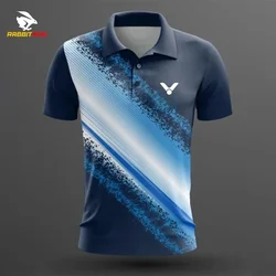 2024 Customize Summer Casual Badminton shirts Men's Sport Short-sleeved Polo Shirts Table Tennis Tshirt Running Men T-shirt tops