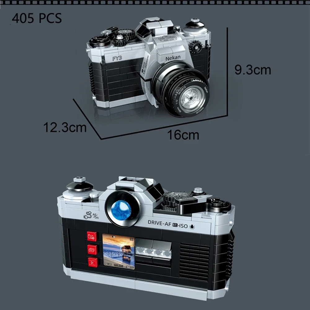 Doubuilt Retro Camera Building Blocks Model 400+pcs Movable Camera Projector Building Blocks Children Toys Furniture Ornaments