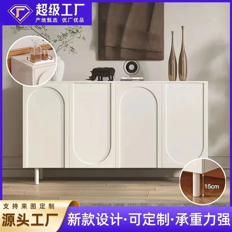 Creamy light luxury sideboard, modern minimalist white kitchen , TV cabinet, living room sideboard, wine cabinet, storage