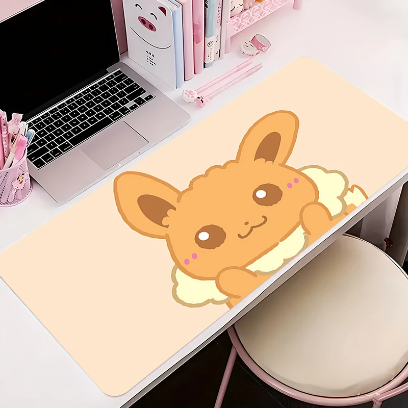 900x400 Mouse Pad Deskmat Laptop P-pokemon Eevee Office Mousepad Desk Decor Extended Mouse Pad Pc Keyboard Mat Oversize Desk Pad