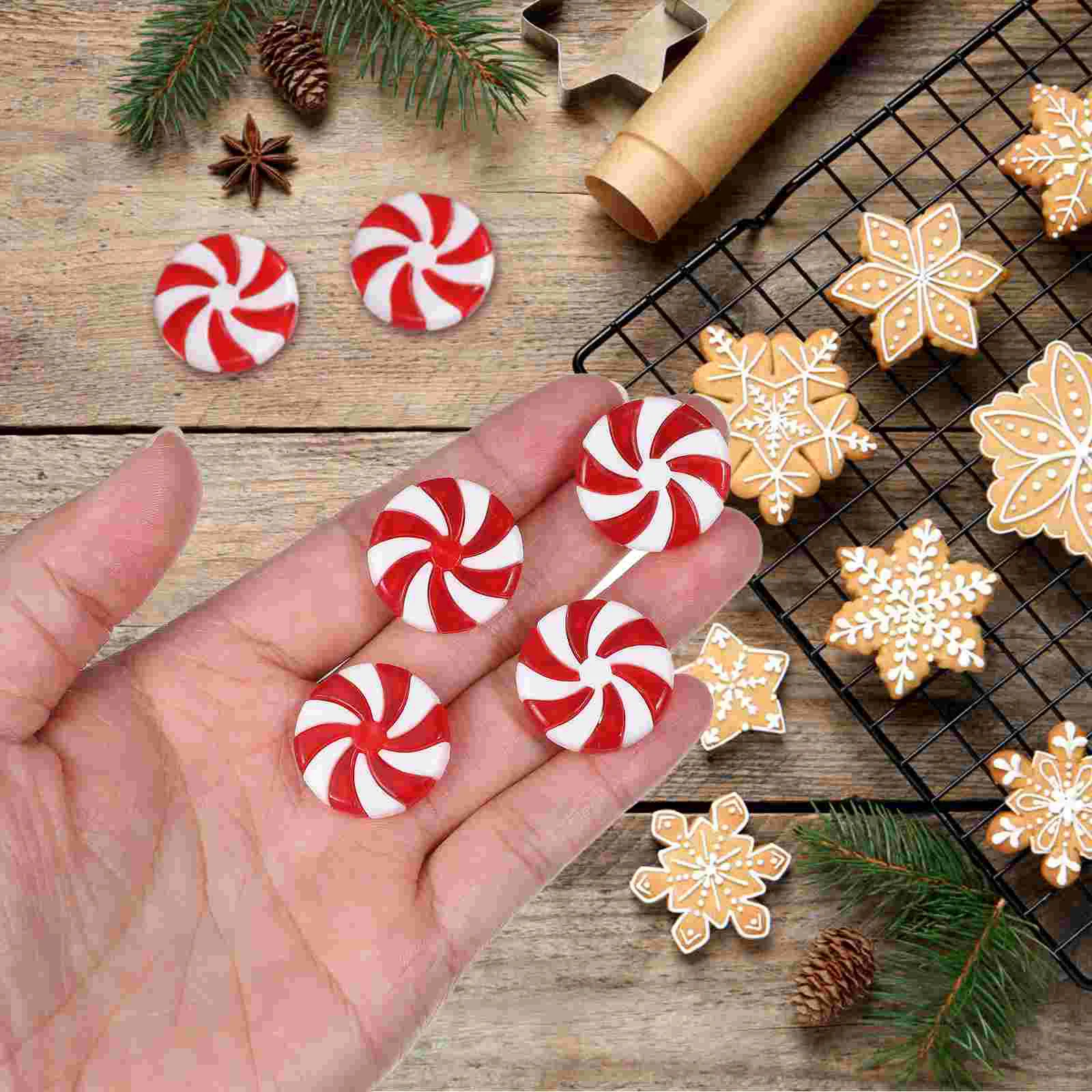 50 Pcs Christmas Candy Decorations Holiday Atmosphere Decorative Pendant Hanging Ornament Easy Acrylic Tree Doorway