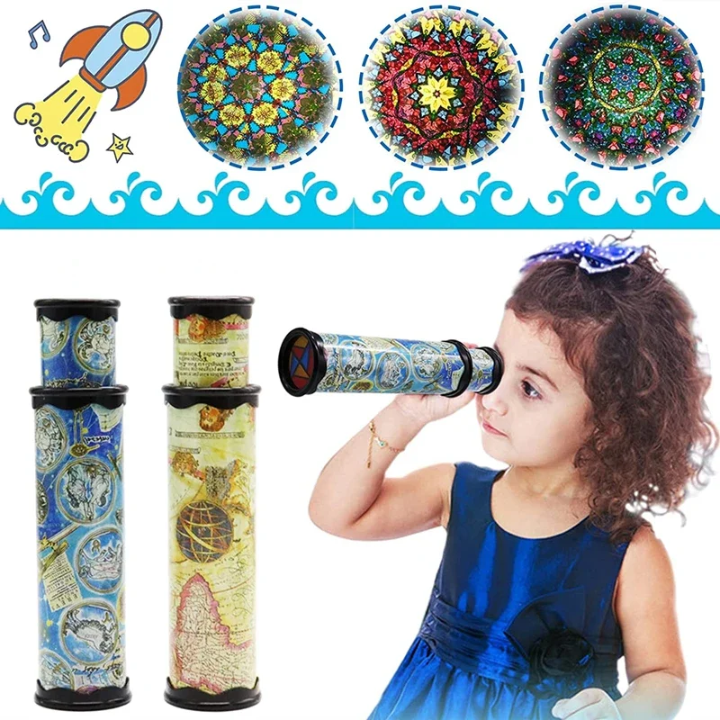 New Scalable Rotation Kaleidoscope Magic Changeful Adjustable Fancy Colored World Toy For Children Kids Classic Educational Toy