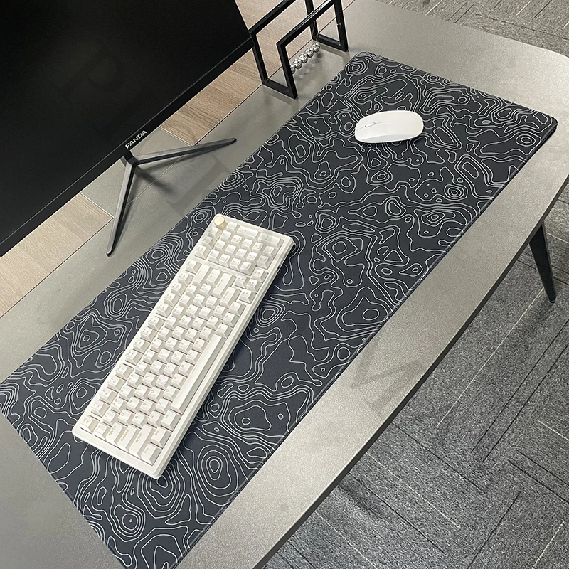 Design White And Black Mousepad Gaming Mouse Pad Gamer Mouse Mat Keyboard Mats Desk Pad Table Rug XXL 90x40cm For Computer