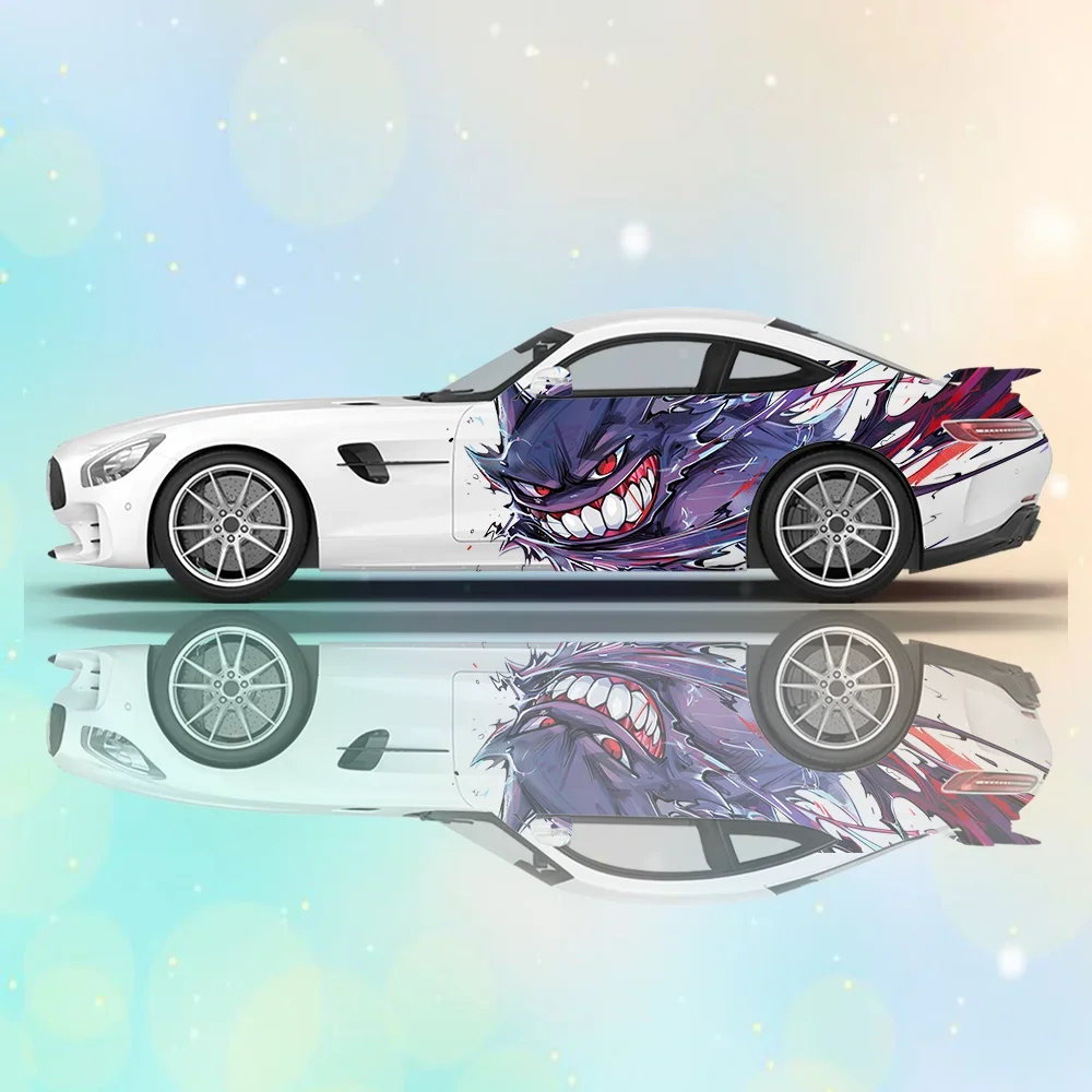 

Pokémon GengGui Graceful Car Vinyl Wraps Decal Self-adhesive PVC Sticker Suitable for Trucks SUV Decor Auto Accessories Gift
