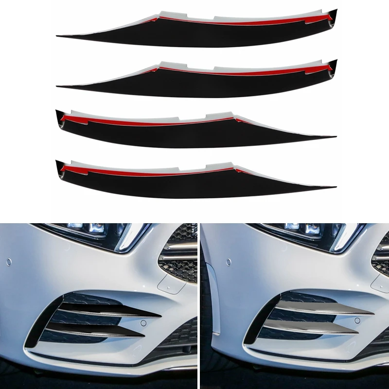 For Mercedes Benz A Class W177 V177 A180 A200 A220 A250 2019-2023 Car Accessories Front Fog Lamp Lights Strips Trim Cover ABS