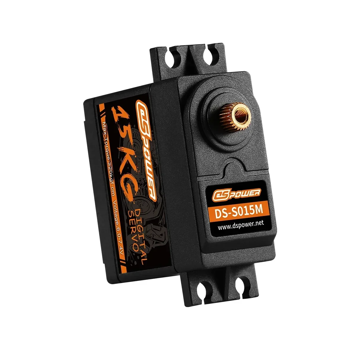 Dspower 15kg metal engrenagem servo digital à prova dwaterproof água para 1/8 1/10 rc carro rastreador robô braço trx4 wltoys hyper go freestyle peças diy