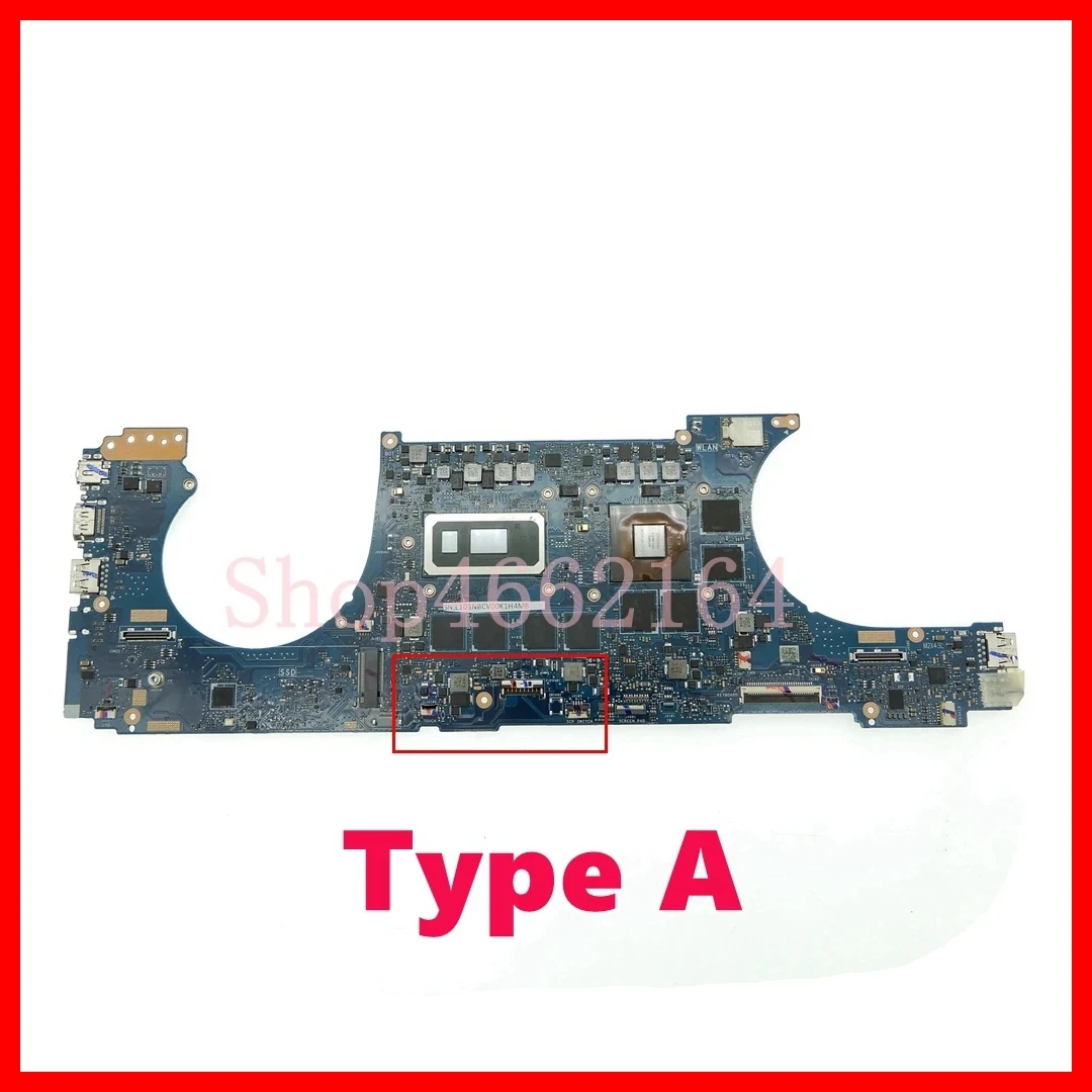 UX563FD Laptop Motherboard For Asus ZenBook Flip UX563FD UX563F BX563FD RX563FD Mainboard i7-10510U CPU 16GB-RAM GTX1050-V4G GPU