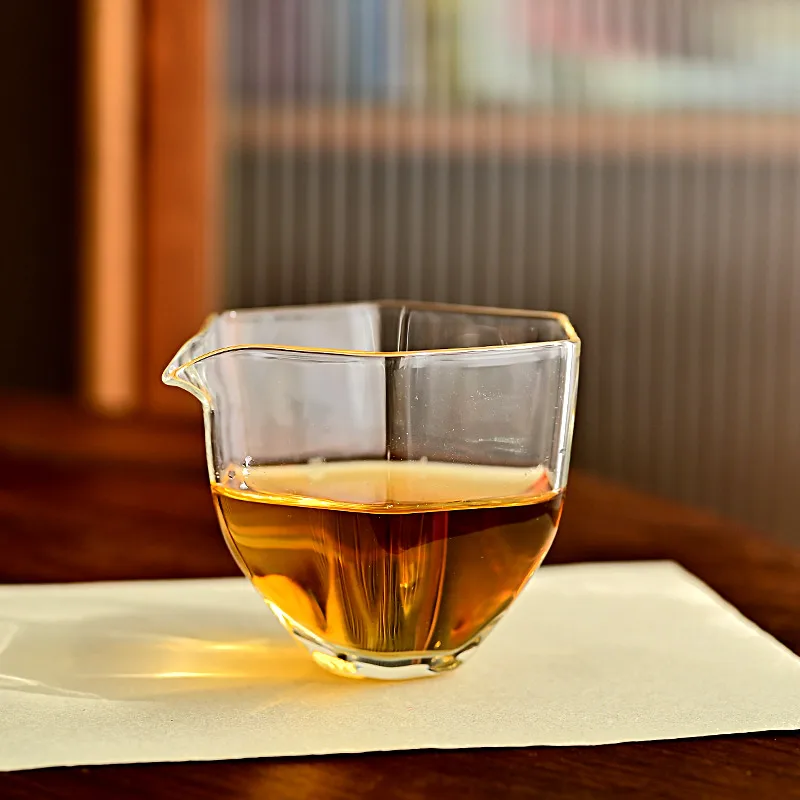 High Borosilie Glass Thin Sle Heat Resistant Transparent Tea Brewing Set Fair Cup Gongfu Cup Luxury Tea Ocean Host Te...